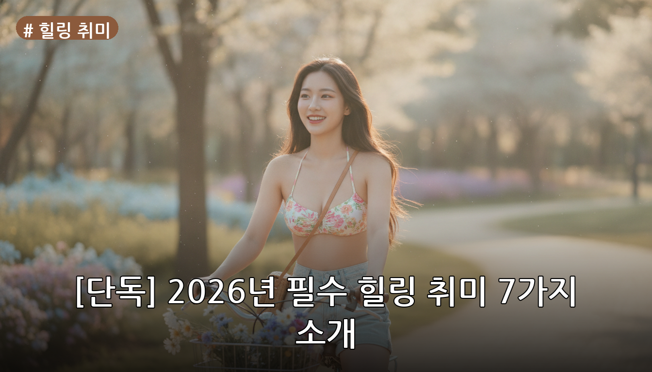 힐링 취미 대표 이미지