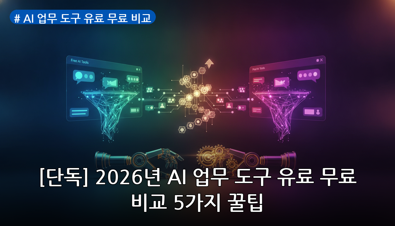 AI 업무 도구 유료 무료 비교 대표 이미지