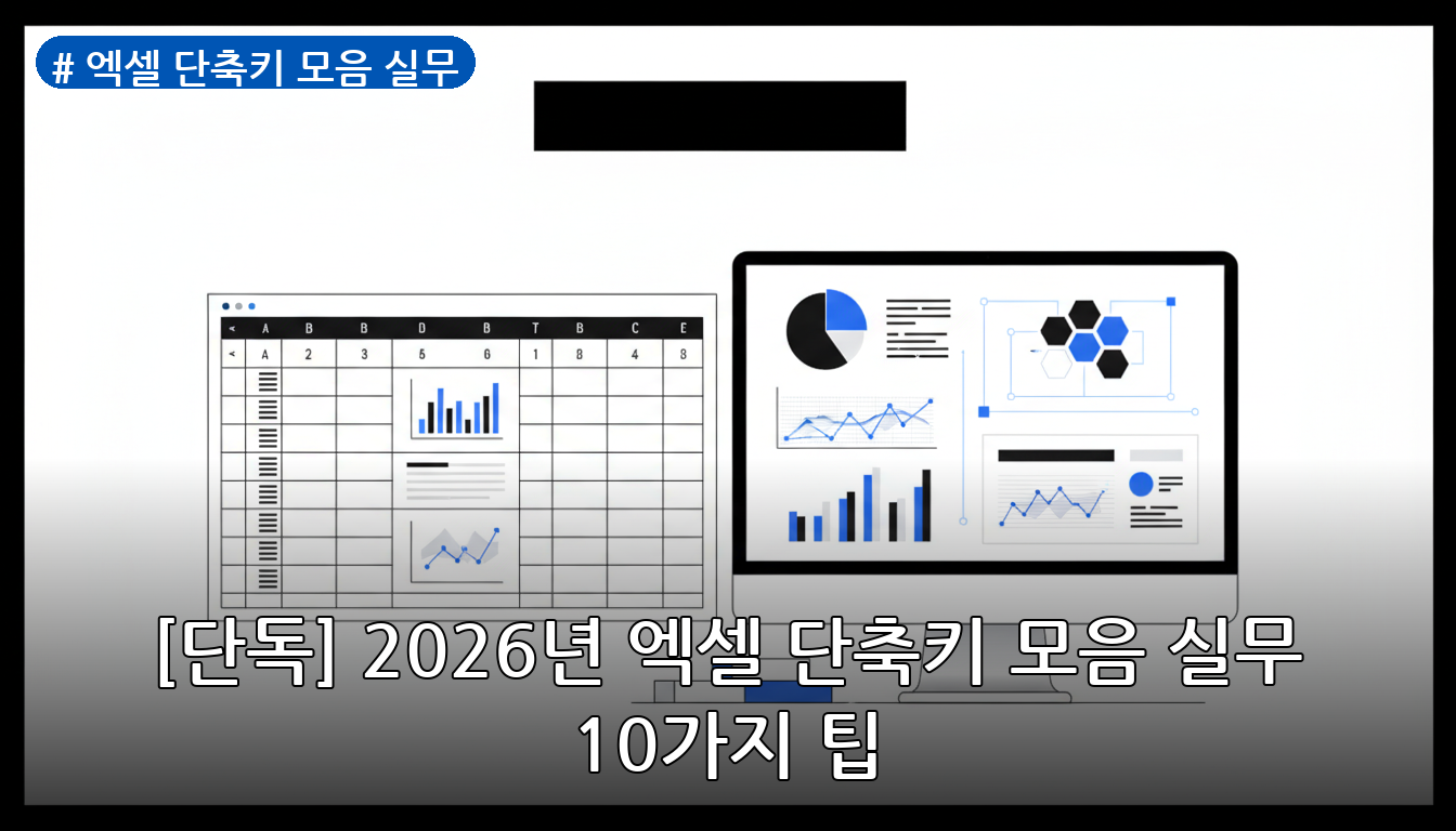 엑셀 단축키 모음 실무 대표 이미지