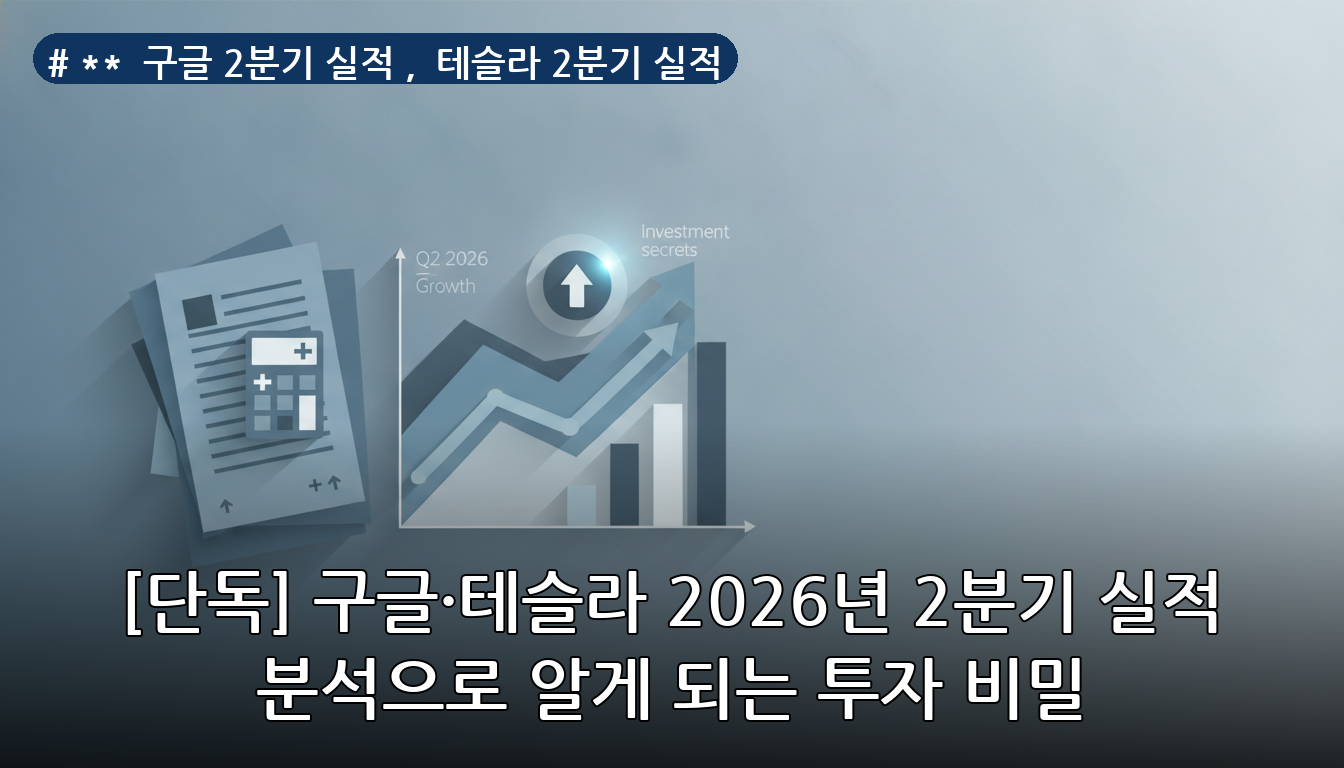 ** 구글 2분기 실적 , 테슬라 2분기 실적 대표 이미지
