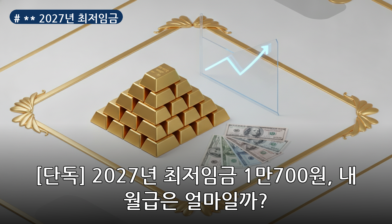 ** 2027년 최저임금 대표 이미지