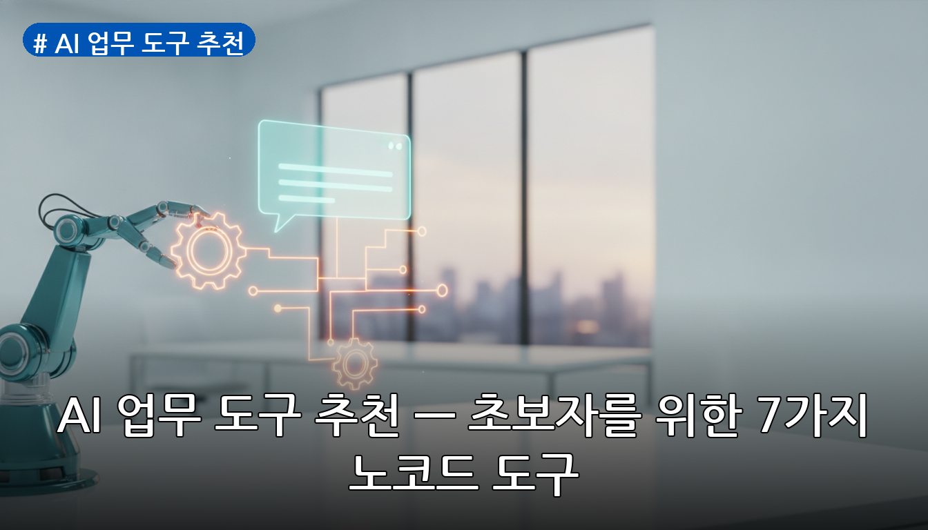 AI 업무 도구 추천 대표 이미지