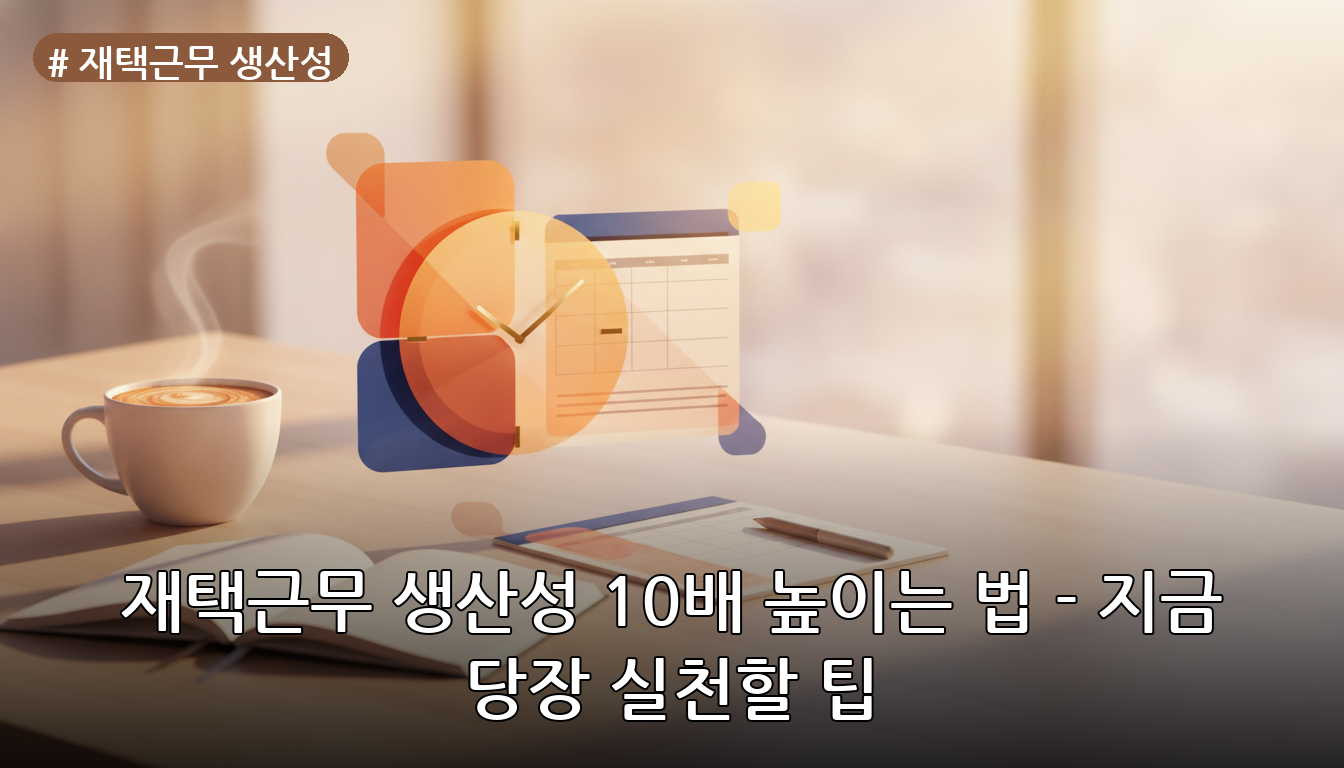 재택근무 생산성 대표 이미지
