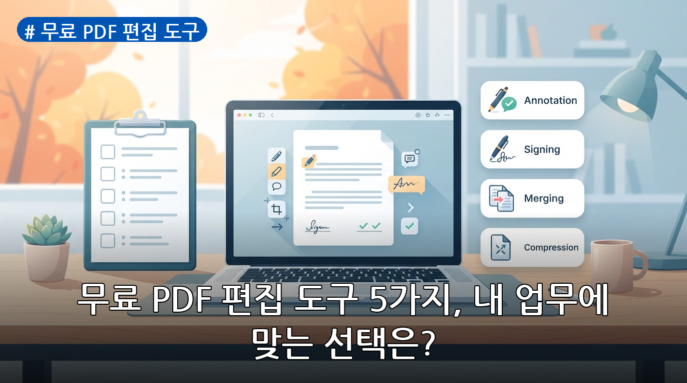 무료 PDF 편집 도구 대표 이미지