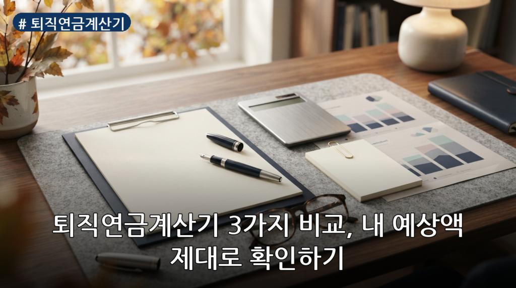 퇴직연금계산기 3가지 비교, 내 예상액 제대로 확인하기